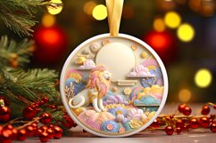 Round Christmas Ornament Sublimation|Clipart Product Image 1
