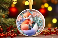 Round Christmas Ornament Sublimation|Clipart Product Image 3