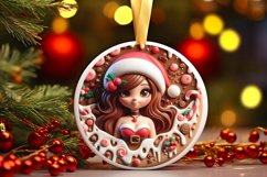Santa's Girl Melting Edges Sublimation PNG Product Image 1