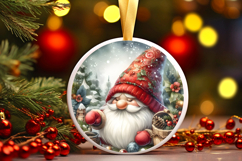 Round Christmass Ornament Sublimation|Clipart Product Image 1