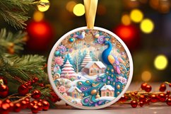 Round Christmas Ornament Sublimation|Clipart Product Image 3