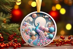 Round Christmas Ornament Sublimation|Clipart Product Image 3