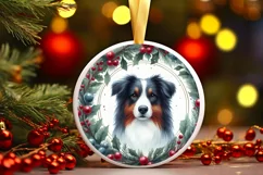 Round Dog Christmass Sublimation PNG Product Image 3