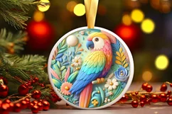 Round Christmas Ornament Sublimation|Clipart Product Image 3