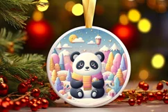 Round Christmas Ornament Sublimation|Clipart Product Image 3