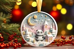 Round Christmas Ornament Sublimation|Clipart Product Image 3