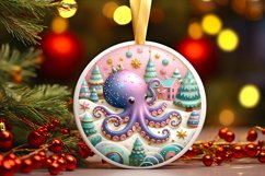 Round Christmas Ornament Sublimation|Clipart Product Image 1