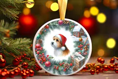 Round Christmass Ornament Sublimation|Clipart Product Image 1