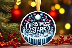 Round Christmass Ornament Sublimation|Clipart Product Image 1