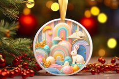 Round Christmas Ornament Sublimation|Clipart Product Image 1