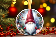 Round Christmass Ornament Sublimation|Clipart Product Image 1