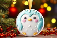 Round Christmass Ornament Sublimation|Clipart Product Image 1