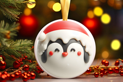 Round Christmass Ornament Sublimation|Clipart Product Image 1