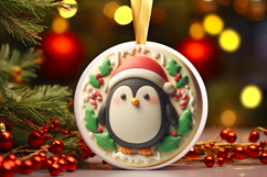 Round Christmass Ornament Sublimation|Clipart Product Image 1