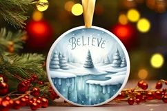 Winter Scene Believe Sublimation PNG Product Image 3