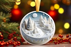 Winter Scenee Melting Edges Sublimation PNG Product Image 3