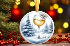 Champagne Winter Scene Sublimation PNG Product Image 3