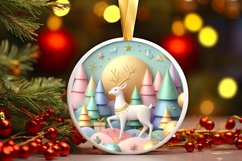 Round Christmas Ornament Sublimation|Clipart Product Image 1