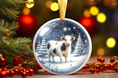 Round Christmass Ornament Sublimation|Clipart Product Image 1