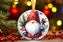 Round Christmass Ornament Sublimation|Clipart Product Image 1