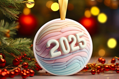 Round Christmass Ornament Sublimation|Clipart Product Image 1