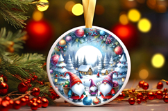 Round Christmass Ornament Sublimation|Clipart Product Image 1