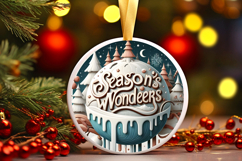 Round Christmass Ornament Sublimation|Clipart Product Image 1