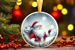 Winter Round Christmas Sublimation PNG Product Image 1