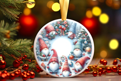 Round Christmass Ornament Sublimation|Clipart Product Image 1