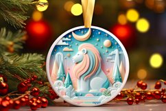 Round Christmas Ornament Sublimation|Clipart Product Image 3