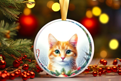 Round Christmass Ornament Sublimation|Clipart Product Image 1