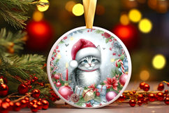 Round Christmass Ornament Sublimation|Clipart Product Image 1