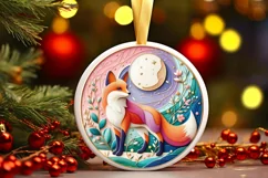 Round Christmas Ornament Sublimation|Clipart Product Image 3
