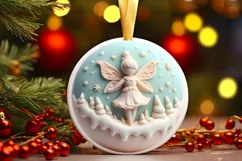 Pastel 3D Martzipan Fairy Round Sublimation PNG Product Image 1
