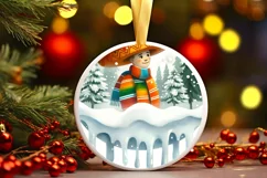 Mexican Person Winter Scene Sublimation PNG Product Image 3
