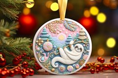 Round Christmas Ornament Sublimation|Clipart Product Image 3