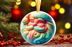 3D Martzipan Santa with Depth Sublimation PNG Product Image 3