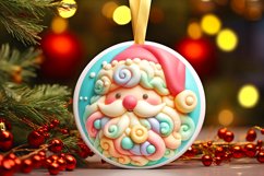 3D Martzipan Santa with Depth Sublimation PNG Product Image 3