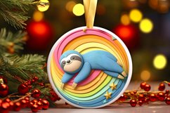 Round Christmas Ornament Sublimation|Clipart Product Image 3