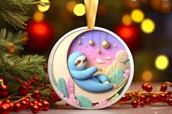 Round Christmas Ornament Sublimation|Clipart Product Image 3