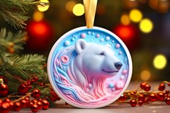 Polar Bear Winter Scene Sublimation PNG Product Image 1