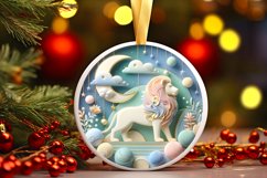 Round Christmas Ornament Sublimation|Clipart Product Image 3