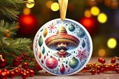 3D Mexican Person Winter Scene Sublimation PNG Product Image 1