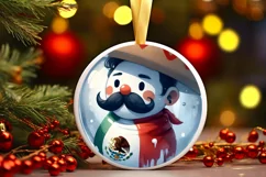 3D Mexican Person Winter Scene Sublimation PNG Product Image 3