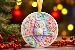 Round Christmas Ornament Sublimation|Clipart Product Image 1
