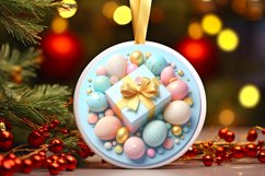 Round Christmas Ornament Sublimation|Clipart Product Image 3