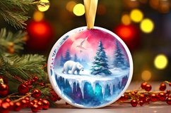 Winter Polar Bear Ornament Sublimation PNG Product Image 3