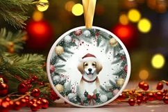 Winter Dog Ornament Sublimation PNG Product Image 3