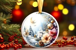 Winter Flowers Ornament Sublimation PNG Product Image 1