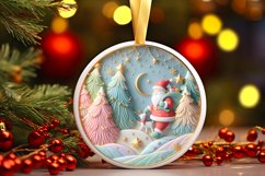 Round Christmas Ornament Sublimation|Clipart Product Image 1